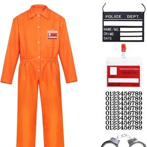 Orange Prisoner Costume for Adult Men